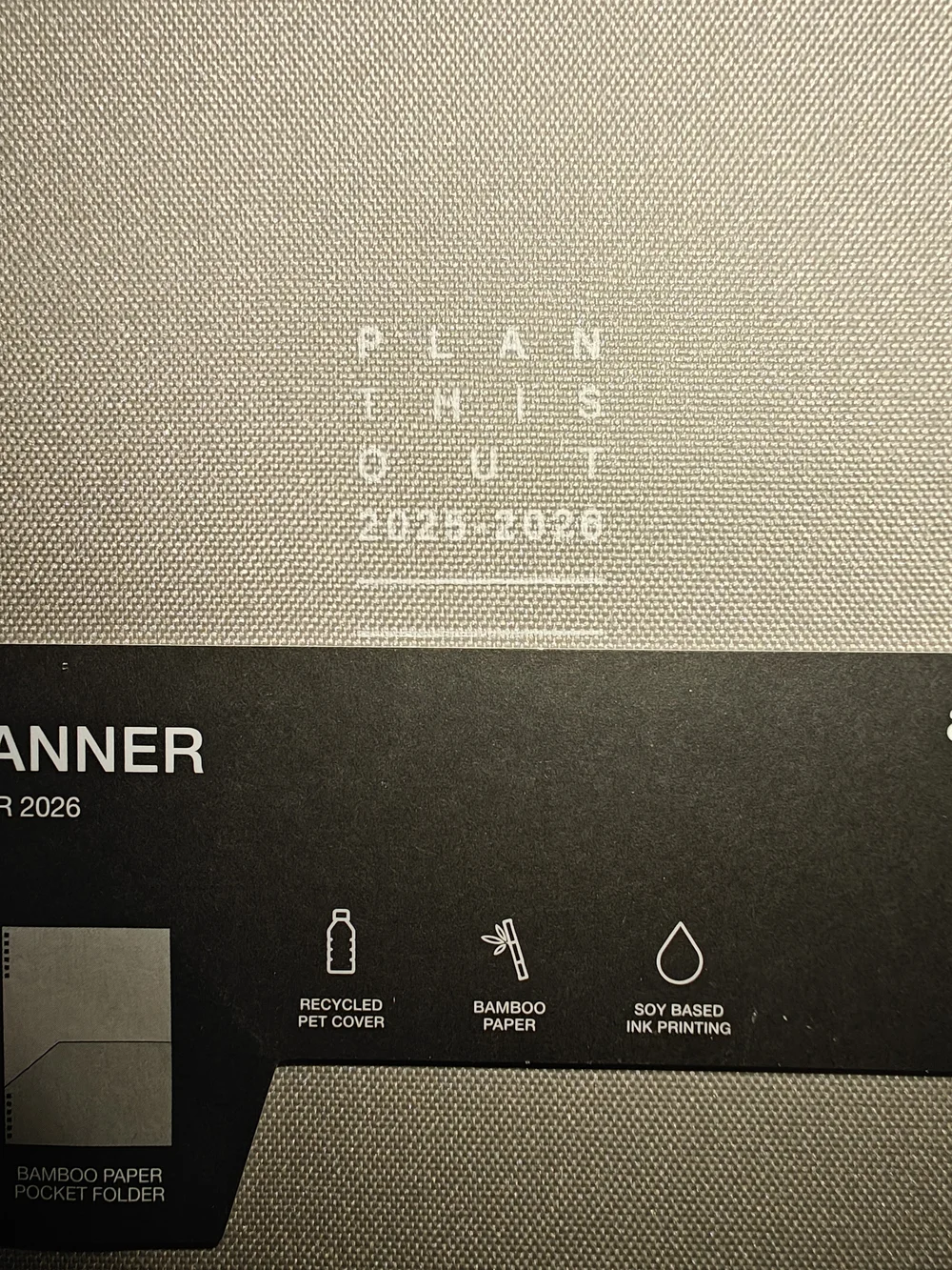 2025-2026 Gray Split Wire Weekly & Monthly Planner